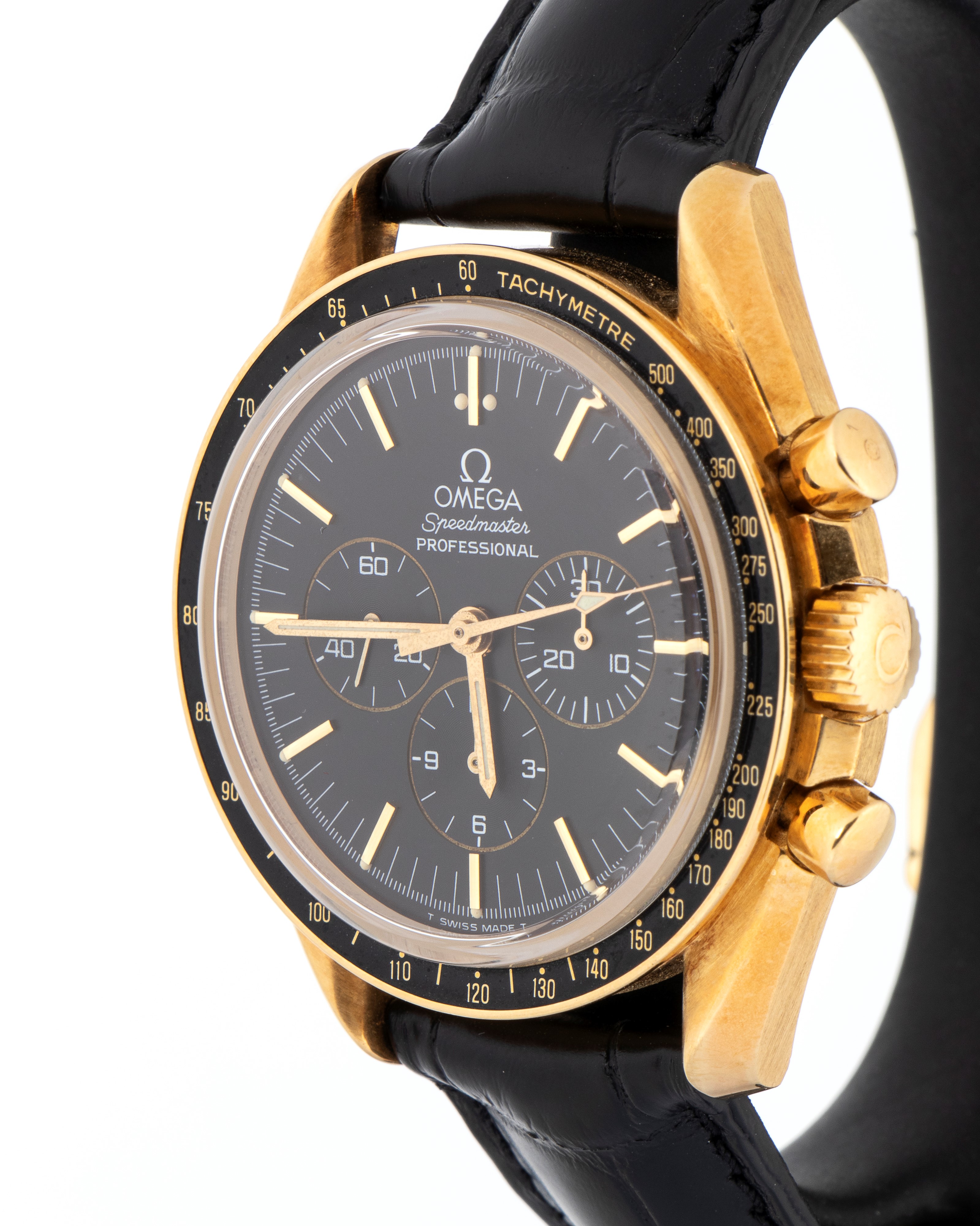 Omega - Speedmaster Professional Moon Watch, orologio da polso in oro con cronografia a carica ma...