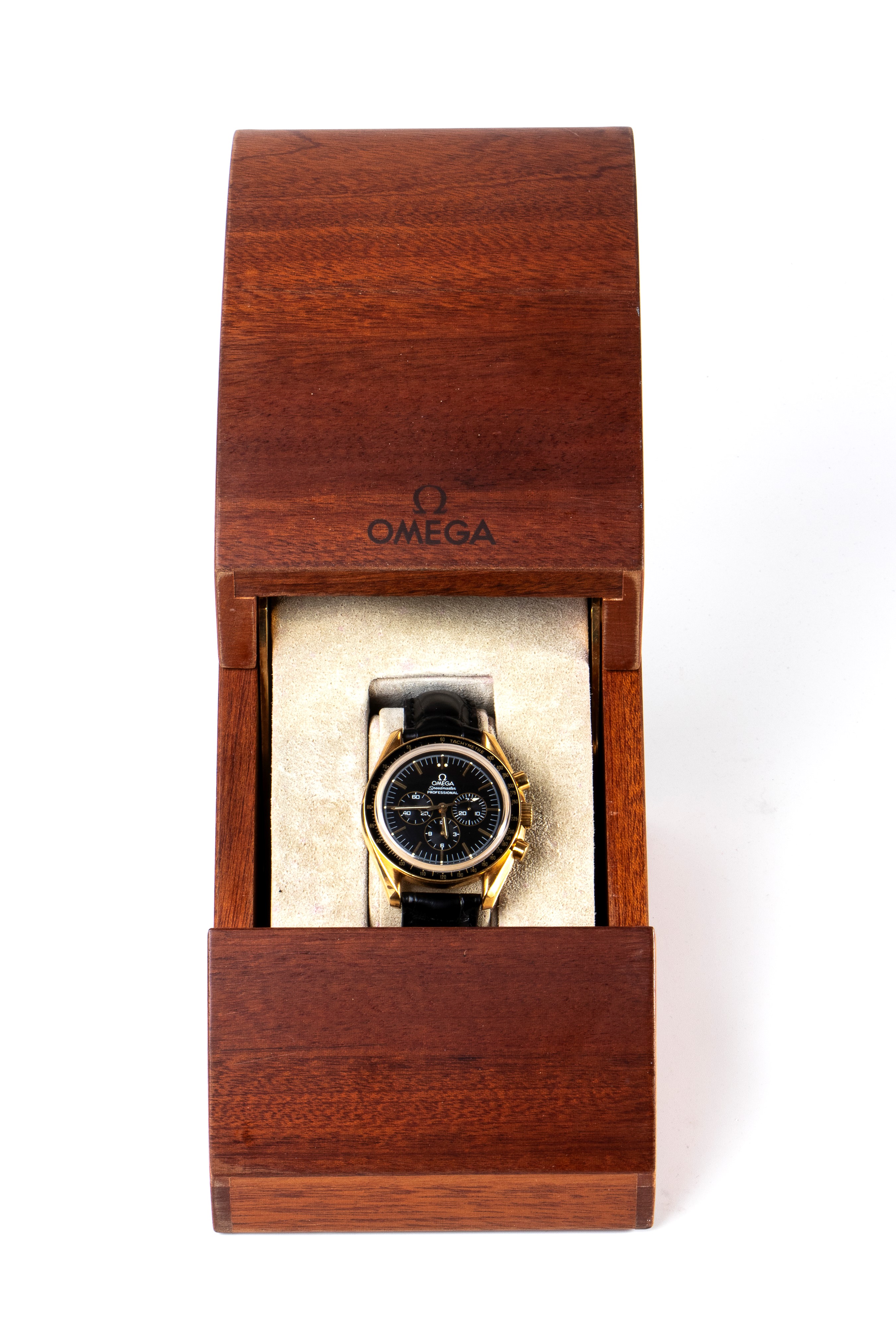 Omega - Speedmaster Professional Moon Watch, orologio da polso in oro con cronografia a carica ma...