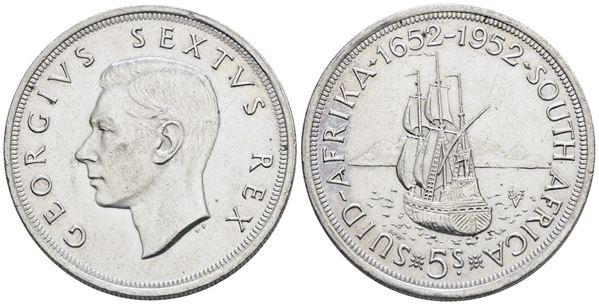 SUDAFRICA. Giorgio VI (1936-1952). 5 scellini 1940. Ag; 28,28gr; KM 41.  SPL