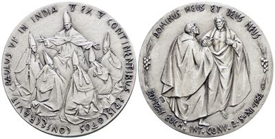 Vaticano. Paolo Vi (1963-1978). Medaglia Viaggio in India 1964. Opus: Manfrini, Senesi. Ag. 44,5m...