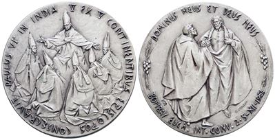Vaticano. Paolo Vi (1963-1978). Medaglia Viaggio in India 1964. Opus: Manfrini, Senesi. Ag. 44,5m...
