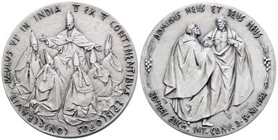 Vaticano. Paolo Vi (1963-1978). Medaglia Viaggio in India 1964. Opus: Manfrini, Senesi. Ag. 44,5m...
