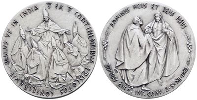 Vaticano. Paolo Vi (1963-1978). Medaglia Viaggio in India 1964. Opus: Manfrini, Senesi. Ag. 44,5m...