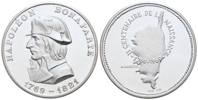 Francia. Medaglia 1969 Bicentenario Nascita di Napoleone. Ag; 35mm; 19,50gr; Fdc