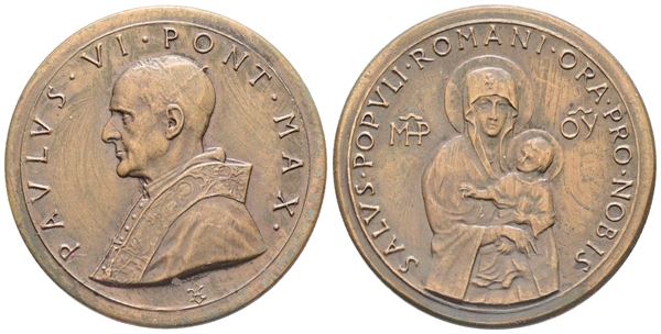 VATICANO. Paolo VI (1963-1978). Medaglia "Salus Populi Romani". Ae. 33mm; FDC