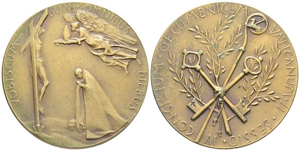 VATICANO. Paolo VI (1963-1978). Medaglia 1965 "IV sessione concilio ecumenico Vaticano II" Ae; 44mm. FDC