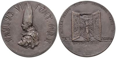 Vaticano. Paolo Vi (1963-1978). Medaglia 1963 "concilio Ecumenico Vaticano II" Ae; 44mm. Fdc