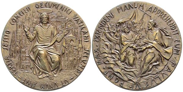 VATICANO. Paolo VI (1963-1978). Medaglia 1964 "III sessione Concilio ecumenico Vaticano II" Ae; 44mm. FDC