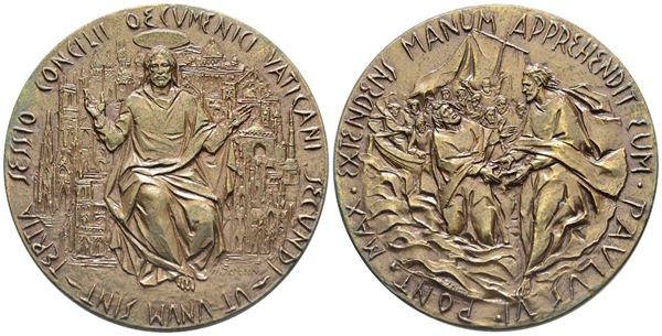 VATICANO. Paolo VI (1963-1978). Medaglia 1964 "III sessione Concilio ecumenico Vaticano II" Ae; 44mm. FDC
