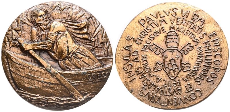 Vaticano. Paolo Vi (1963-1978). Medaglia 1970 "viaggio nelle Filippine" Ae; 45mm. Fdc