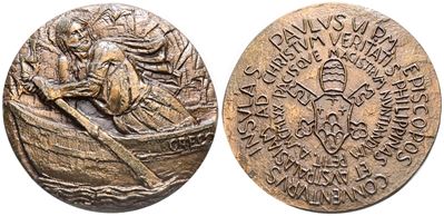 Vaticano. Paolo Vi (1963-1978). Medaglia 1970 "viaggio nelle Filippine" Ae; 45mm. Fdc
