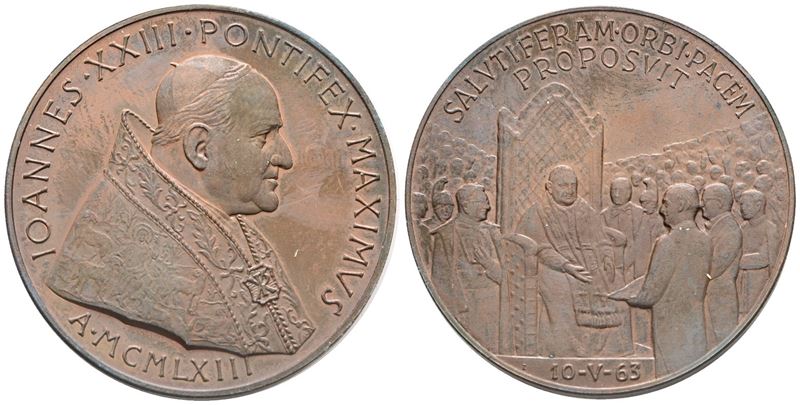 Vaticano. Giovanni XXIII (1958-1963). Medaglia 1963 "premio Balzan" Ae; 44mm. Fdc