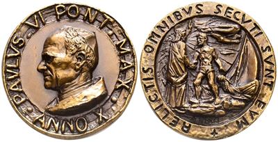 Vaticano. Paolo Vi (1963-1978). Medaglia 1972, Anno X. Ae. 45mm; Fdc