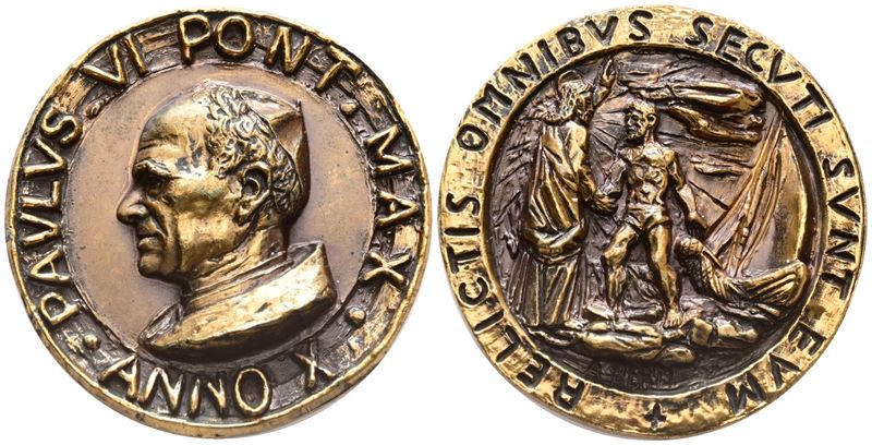 Vaticano. Paolo Vi (1963-1978). Medaglia 1972, Anno X. Ae. 45mm; Fdc