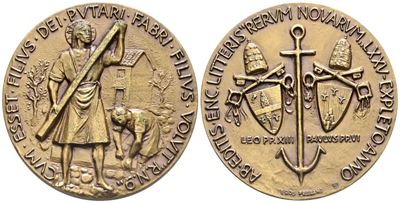 Vaticano. Paolo Vi (1963-1978). Medaglia 1966 "per i 75 Anni dalla Enciclica Rerum Novarum". Ae. ...