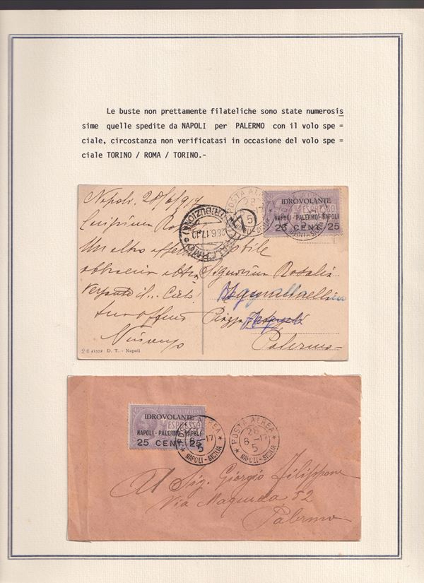Kingdom - Air Force, collection focusing on the Naples-Palermo flight (14 documents)