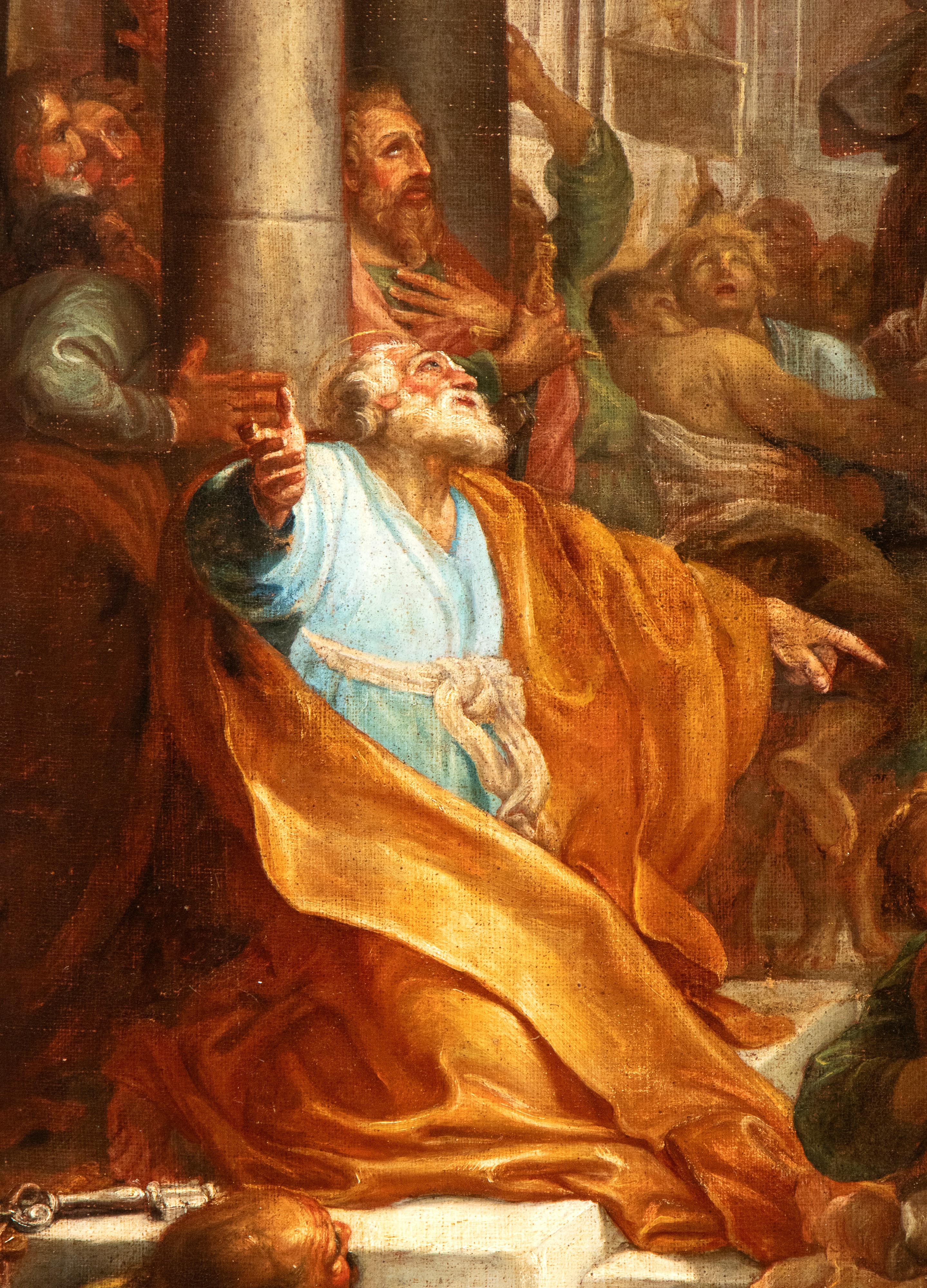Pompeo Batoni - La caduta di Simon Mago, olio su tela
