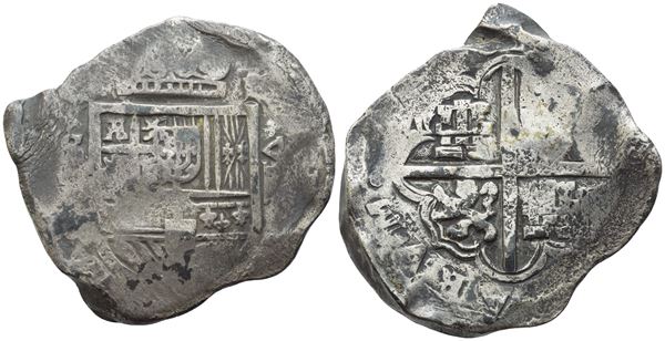 SPAGNA. Filippo III (1698-1621) o Filippo IV (1621-1665). 8 Reales; Ag (26,81 g; 40,6 mm)