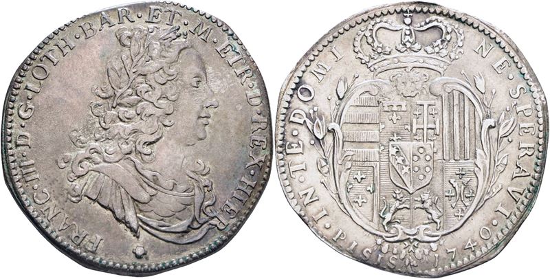 FIRENZE. Granducato di Toscana. Francesco II di Lorena (1737-1765). Mezzo francescone da 5 paoli ...