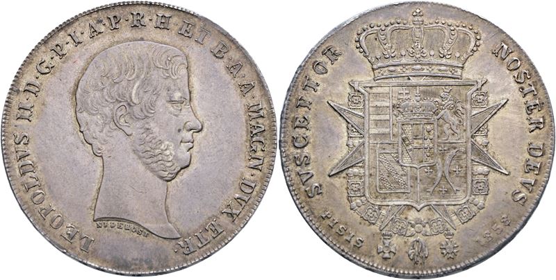 FIRENZE. Granducato di Toscana. Leopoldo II di Lorena (1824-1859). Francescone da 10 Paoli 1858; ...