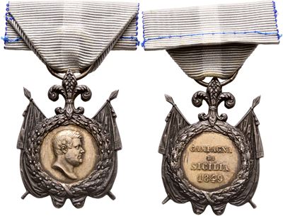 Luigi Arnaud, Napoli. Regno delle Due Sicilie, Ferdinando II di Borbone (1830-1859). Medaglia per...