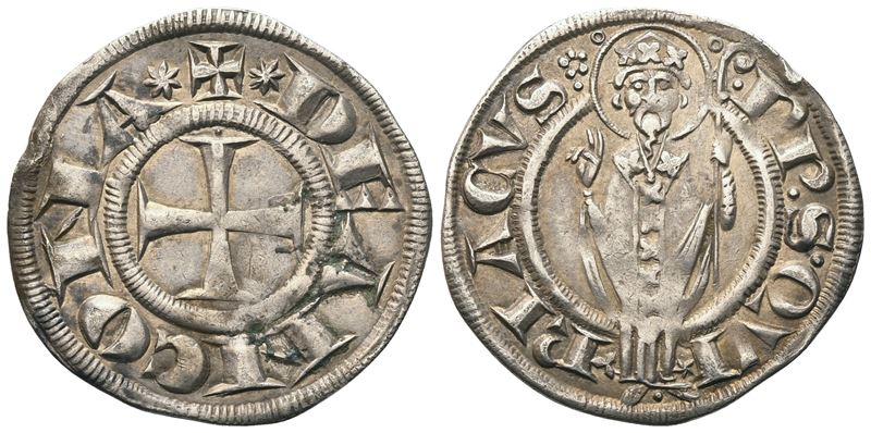 ANCONA. Repubblica (XIII-XIV secc.). Grosso agontano; Ag (2,42 g; 21,4 mm)