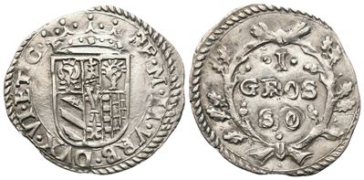 Francesco Maria II della Rovere, Grosso di modulo piccolo (Ag 0,83; 0,83 g, 18,8 mm), Urbino