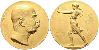 Franz Joseph I d’Austria (1848-1916), Medaglia 1910 per l’Esposizione Internazionale di Vienna