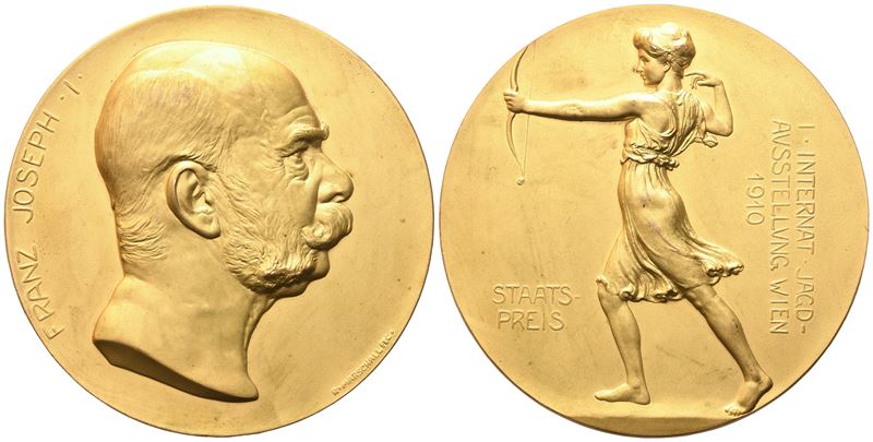 Franz Joseph I d’Austria (1848-1916), Medaglia 1910 per l’Esposizione Internazionale di Vienna