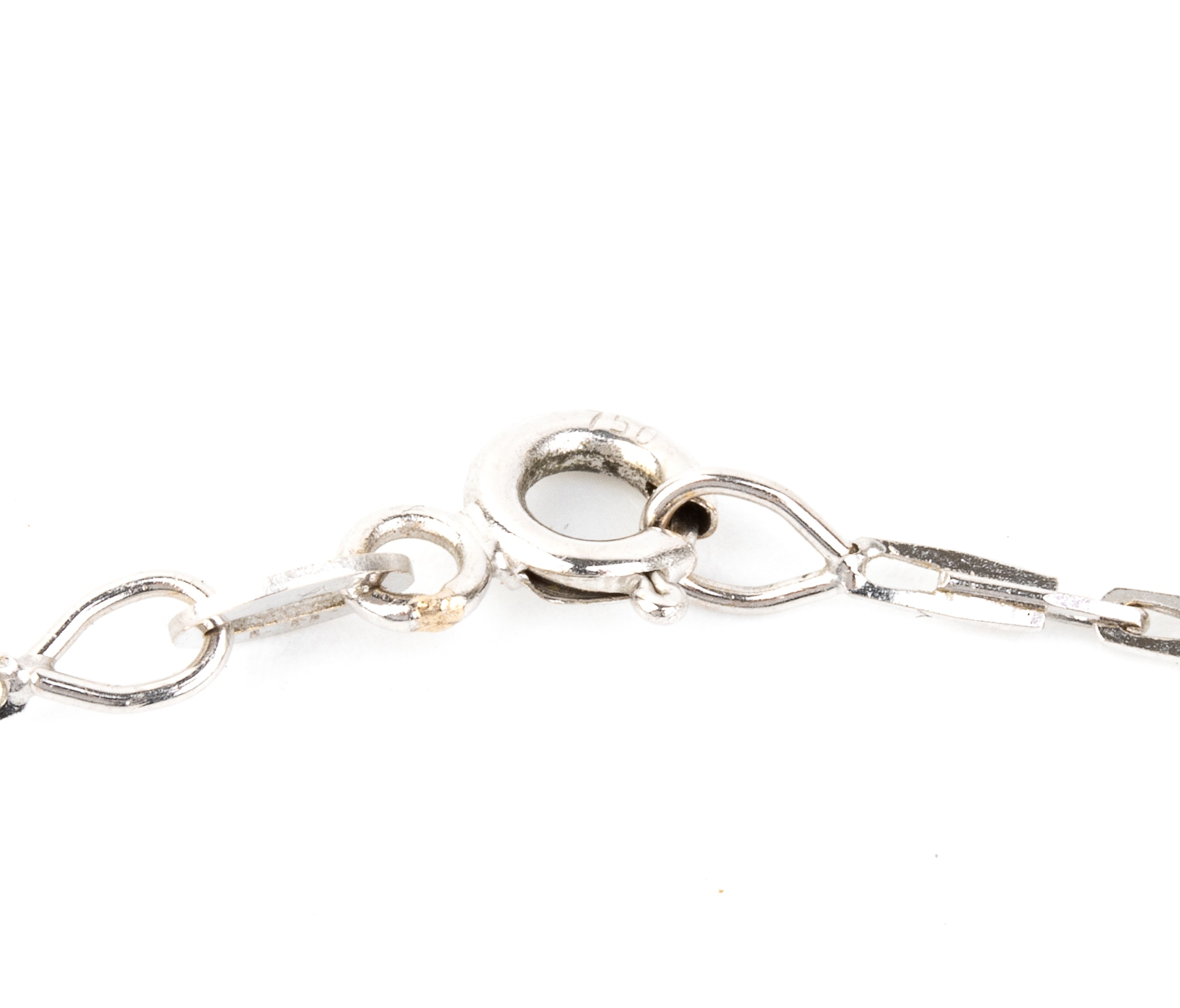 Girocollo in oro bianco 18k con diamanti e perle d’acqua dolce