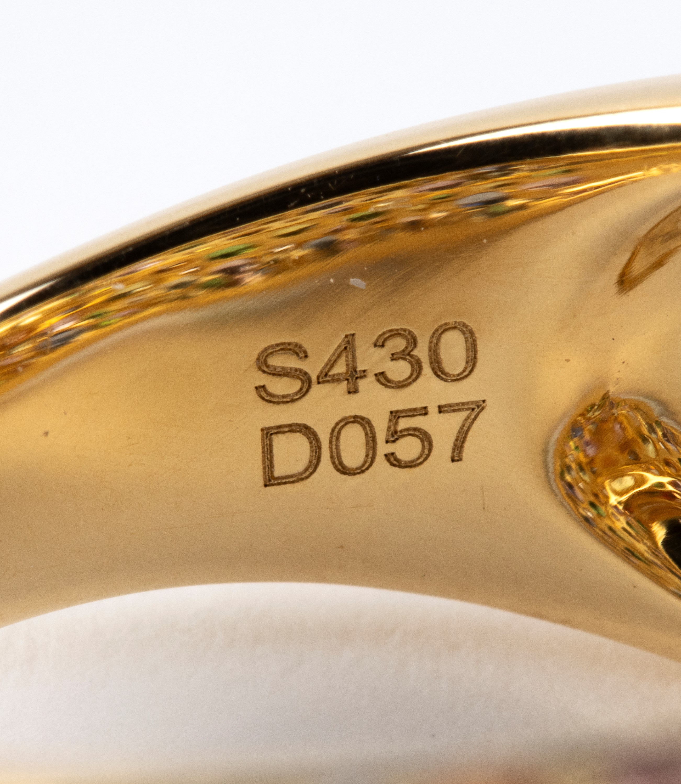 Branar Paris - Branar, Anello a fascia in oro giallo 18k con pavé di pietre colorate e diamanti