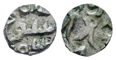 India. Princely States. Fanam., XIX Secolo Ag; 0,30gr: Bb