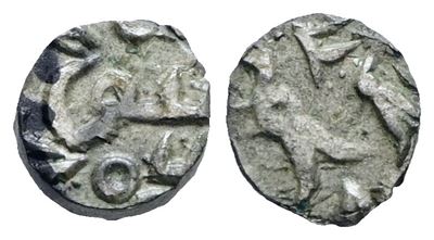 India. Princely States. Fanam., XIX Secolo Ag; 0,30gr: Bb