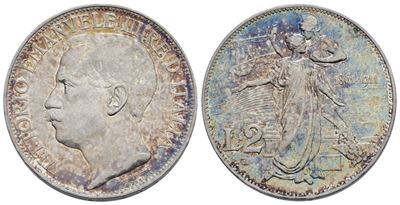Regno D'italia. Vittorio Emanuele III (1900-1943). 2 Lire 1911 "cinquantenario". Ag (10 G; 27 MM)...