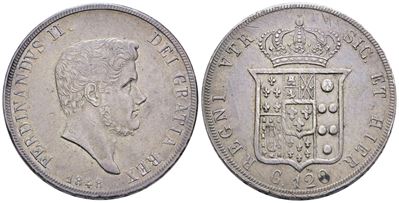 Napoli. Regno delle Due Sicilie. Ferdinando II di Borbone (1830-1859). Piastra da 120 Grana 1848....