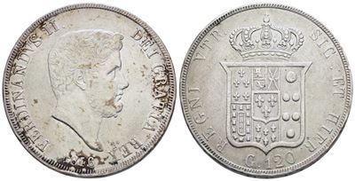 Napoli. Regno delle Due Sicilie. Ferdinando II di Borbone (1830-1859). Piastra da 120 Grana 1846....