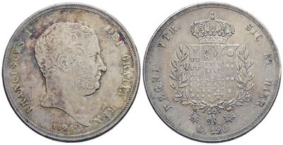 Napoli. Regno delle Due Sicilie. Francesco i di Borbone (1825-1830). Piastra 120 Grana 1825. Ag. ...