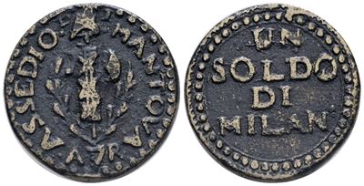 Mantova. Repubblica Cisalpina. Assedio Austro-russo (1799). Soldo Anno VII. Ae; 12,52gr; Gig.4. R...