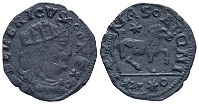 Napoli. Regno di Napoli. Federico III D'aragona (1496-1501). Cavallo, Sigla L All'esergo. Cu; 1,3...