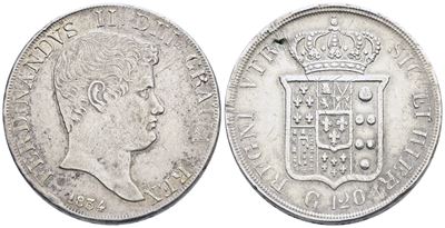 Napoli. Regno delle Due Sicilie. Ferdinando II di Borbone (1830-1859). Piastra da 120 Grana 1834....
