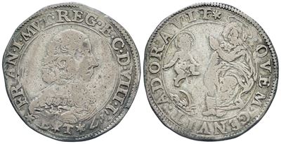 Modena. Francesco i D’este (1629-1658). 2 Lire 1657. Ag; 8,21gr; Mir 771/1. Raro. Qbb