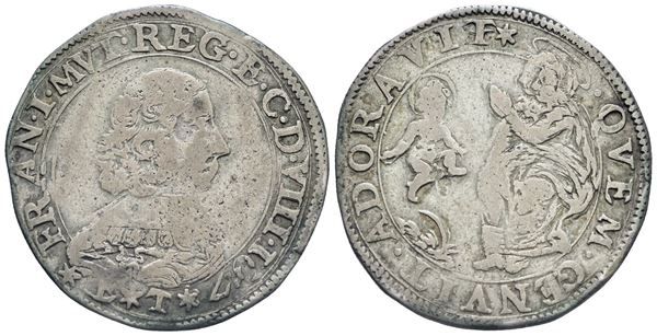 MODENA. Francesco I d’Este (1629-1658). 2 lire 1657. Ag; 8,21gr; Mir 771/1. Raro. qBB