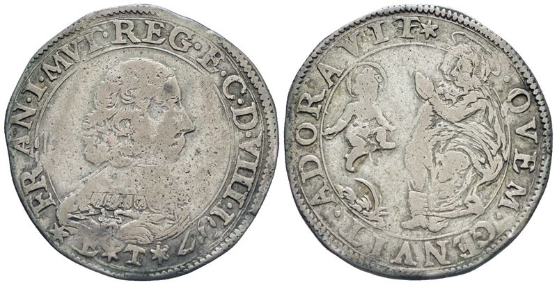 Modena. Francesco i D’este (1629-1658). 2 Lire 1657. Ag; 8,21gr; Mir 771/1. Raro. Qbb