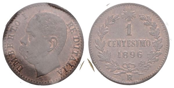 REGNO D'ITALIA. Umberto I (1878-1900). Centesimo 1896. Cu; 1gr; FDC.  