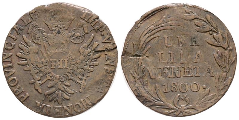 Venezia. Regno Lombardo Veneto. Francesco II D'asburgo (1792-1802). Lira Veneta 1800. Mi; 4,65gr;...