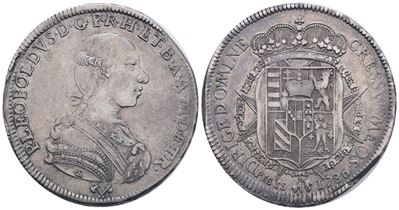 Firenze. Granducato di Toscana. Pietro Leopoldo (1765-1790). Francescone da 10 Paoli 1786; Ag: 27...
