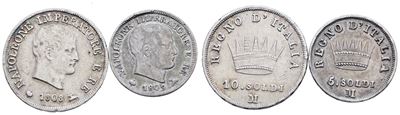 Milano. Regno D'italia. Napoleone i (1805-1814). 10 Soldi 1808; 5 Soldi 1809. Lotto di 2 Monete. ...