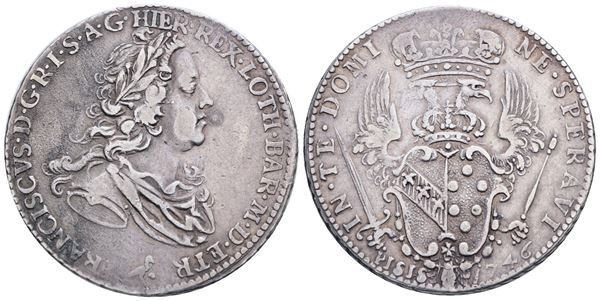 FIRENZE. GRANDUCATO DI TOSCANA. Francesco II (1737-1765). Mezzo francescone 1746; Ag; 13,50gr; Mir 364/2. Raro. BB