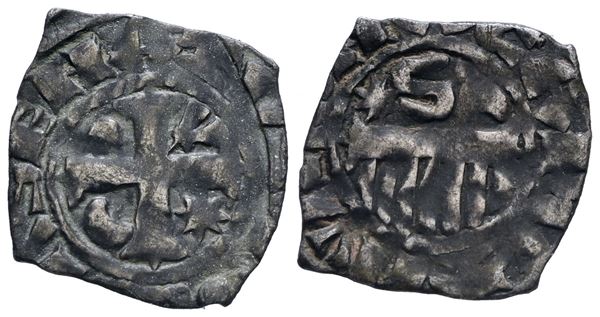 ROMA. Senato Romano (1184-1439) Denaro provisino S. Mi; 0,80; Munt.57; Mir 109. BB