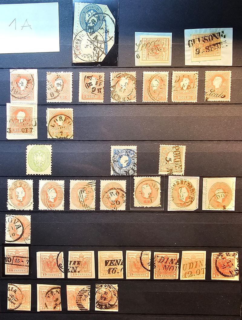 Filatelia - Antichi Stati. Lotto di Numerosi Francobolli del Regno Lombardo Veneto, Stato Pontifi...